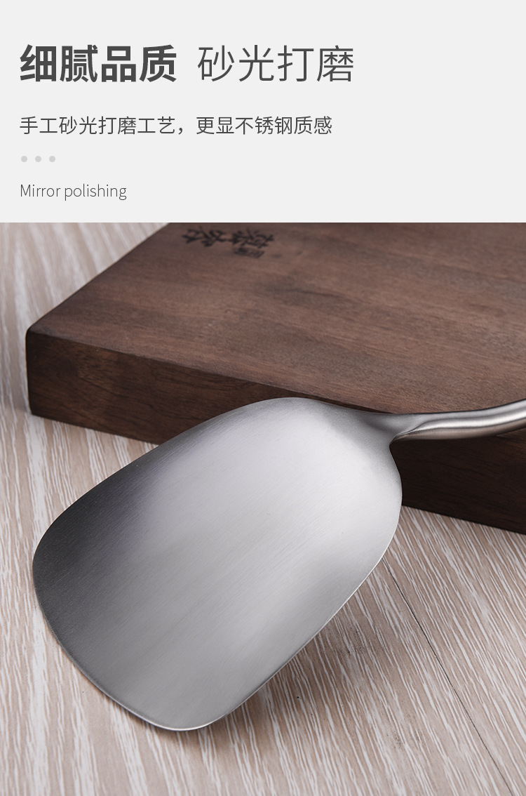 304 stainless steel rosewood handle spatula, cooking spatula, soup spoon, strainer, high-end gift kitchenware seven-piece set pic 13