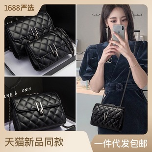 工厂广州小方包女士新款小香风菱格链条包单肩洋气斜挎百搭大容量详情3