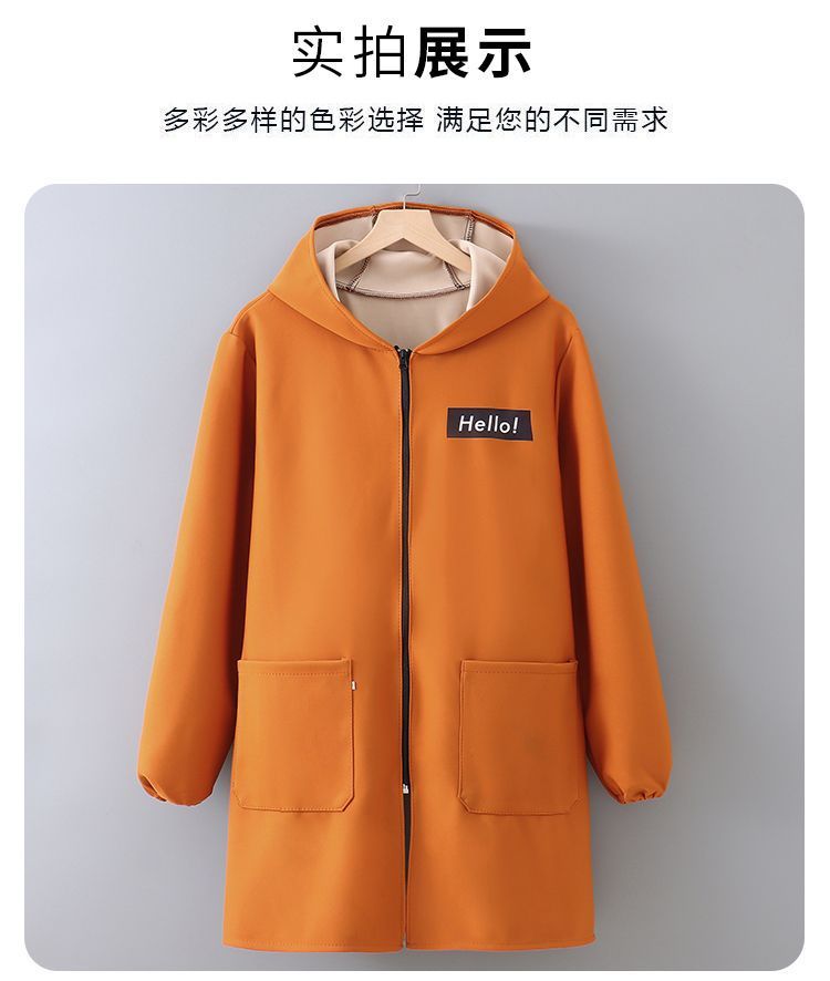 加厚罩衣工作服家用厨房户外秋冬季罩衣时尚新款做饭罩衣长袖围裙详情14