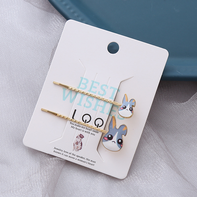 New cartoon cute rabbit one-piece hairpin, seamless hair clip, sweet and girlish side clip, bangs clip, hair accessory pic 3