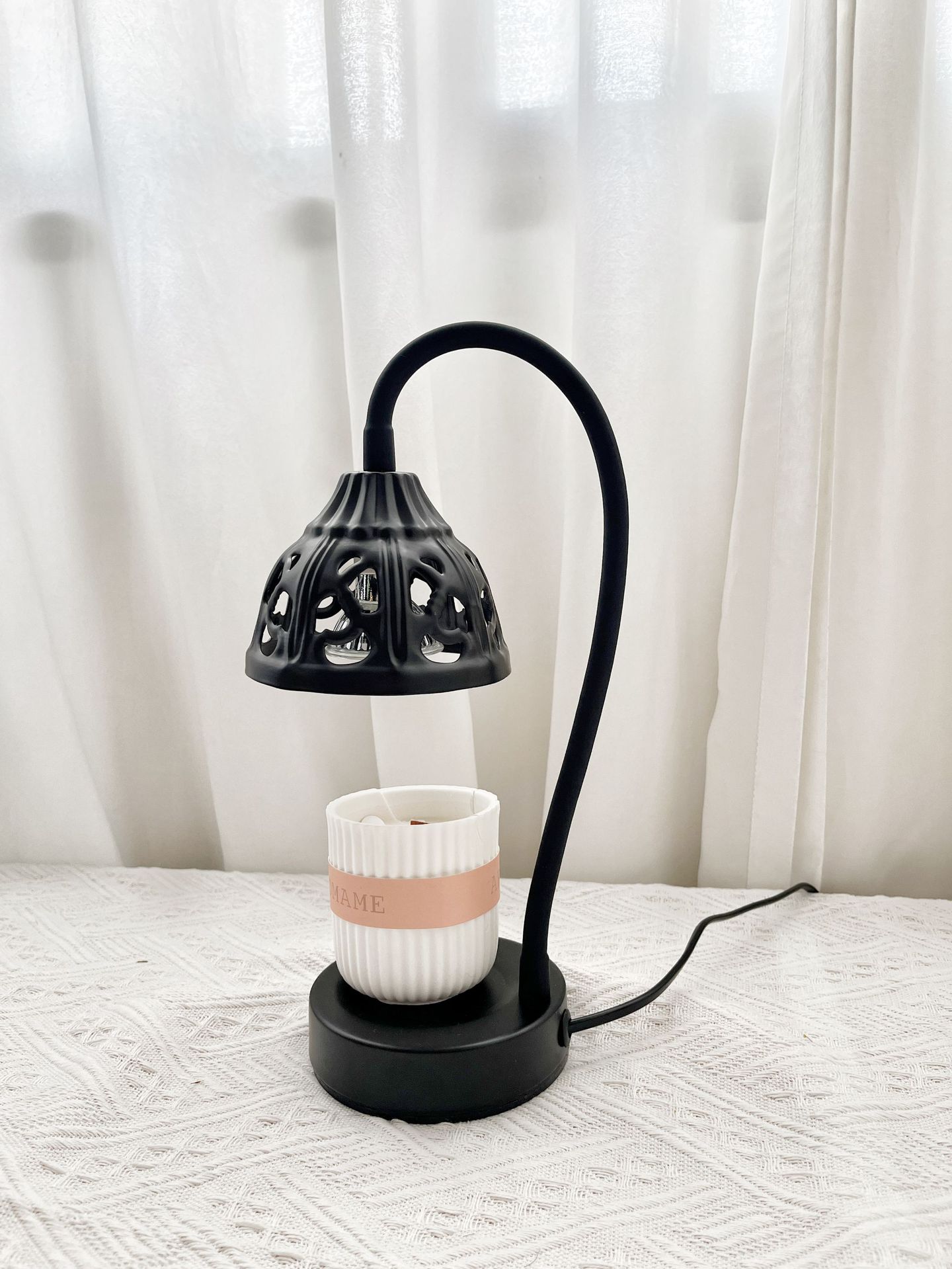 Bedroom bedside lamp, flameless aroma diffuser lamp, atmosphere wax melting lamp, candlestick lamp, melting candle lamp, dimming timer, night light, table lamp pic 4