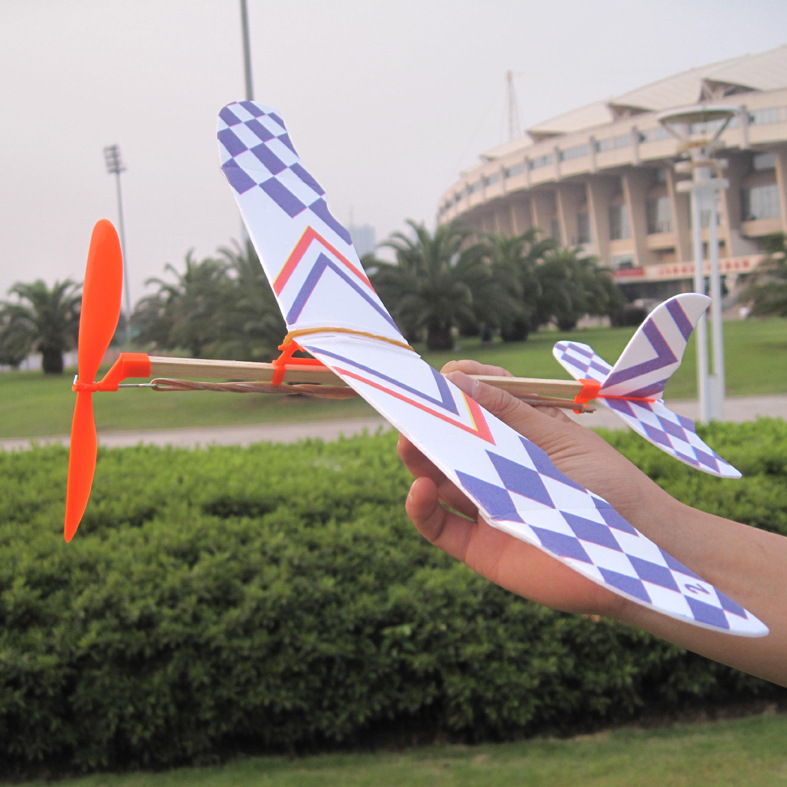 Mini miniature Thunderbird, divine bird, rubber band, power aircraft, glider, model aircraft, experiment, diy, science and education pic 9