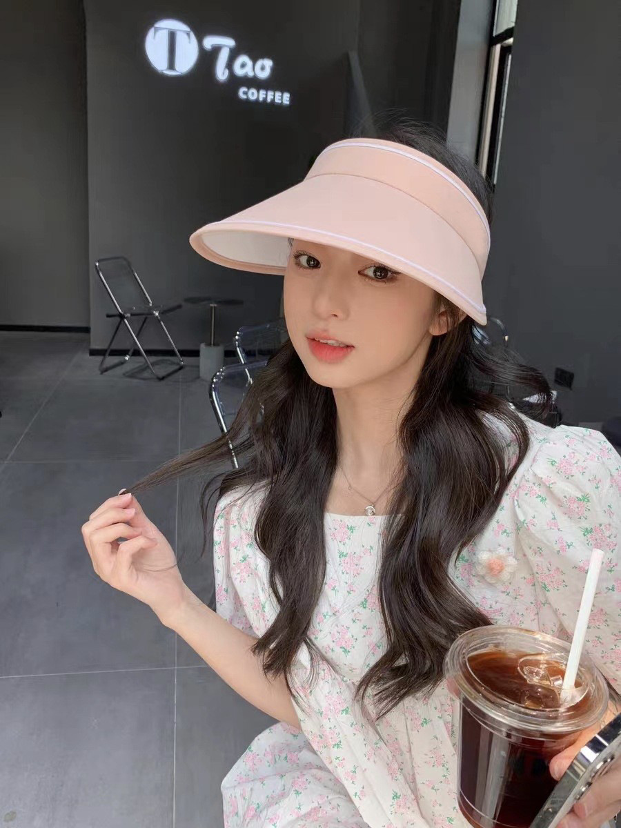 网红大帽檐防紫外线遮脸遮阳帽户外太阳帽子夏季新款空顶防晒帽女详情18