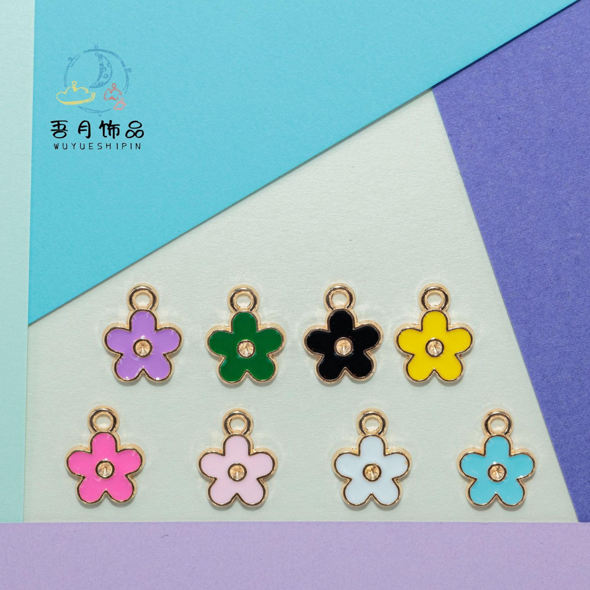 Daisy bracelets, necklaces, earrings, earrings, alloy oil-dripping accessories, handcrafted diy materials, accessories wholesale in Yiwu pic 16