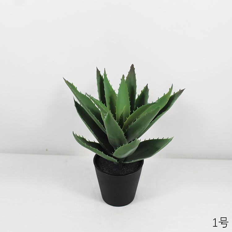 Artificial aloe vera potted plant, mini indoor decoration, artificial tree, artificial small green plant, Nordic artificial green plant ornament, reed pic 9