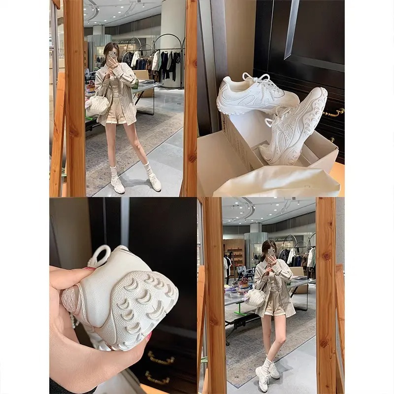 软底德训鞋女2025年新款春夏季厚底蕾丝珍珠休闲百搭阿甘鞋运动鞋详情16