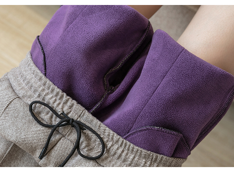 New casual pants for autumn and winter: thickened tweed pants, high-waisted radish pants, loose skinny pants, versatile cigarette tube pants pic 19