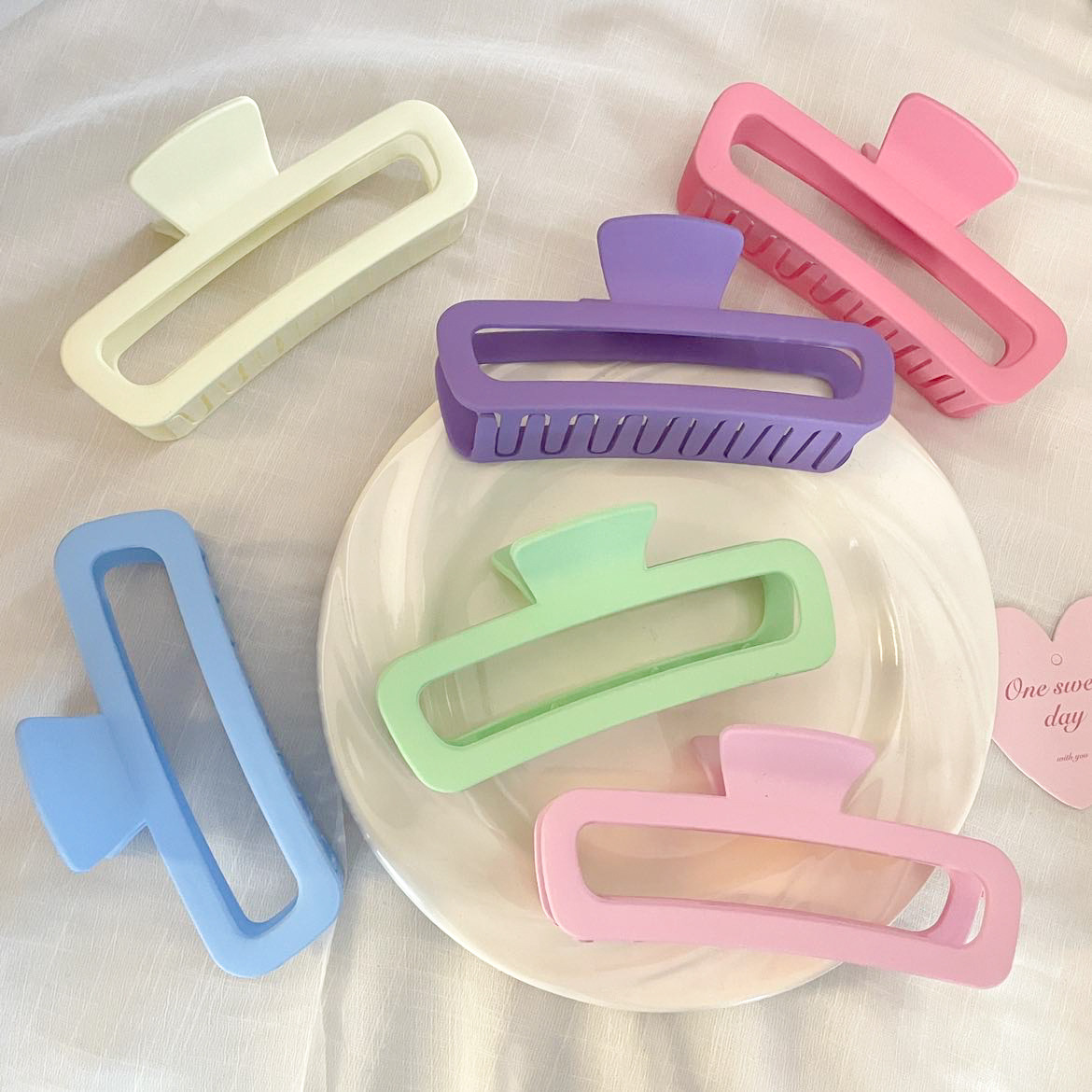 银色金属发夹后脑勺发量多大号盘发抓夹高级感鲨鱼夹韩国头发饰女详情6