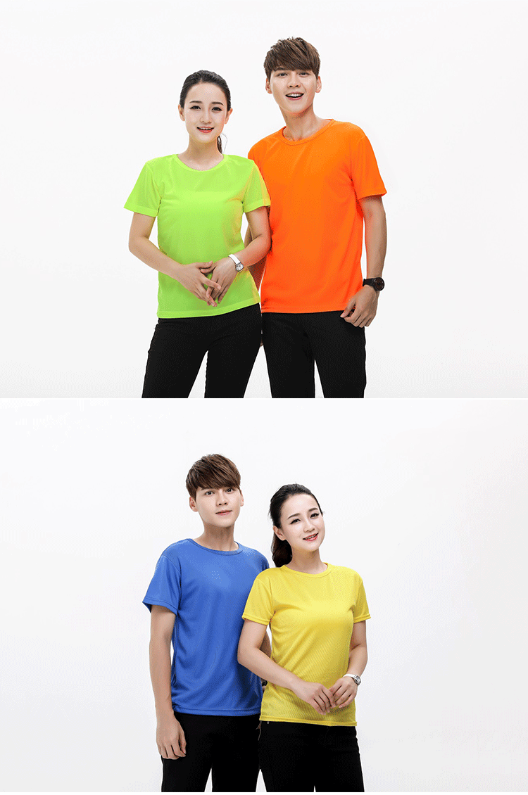 速干工作服短袖t恤夏季广告衫体恤户外运动亲子款圆领T恤定制印花详情15