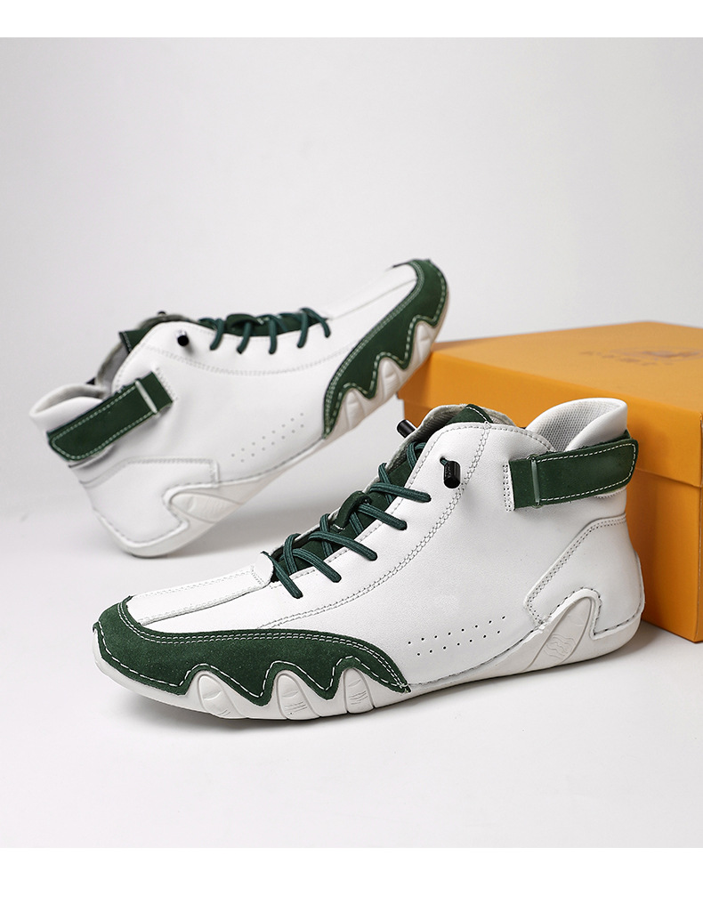 跨境独立站爆款女士马丁靴时尚拼色情侣鞋男女大码高帮休闲鞋短靴详情43