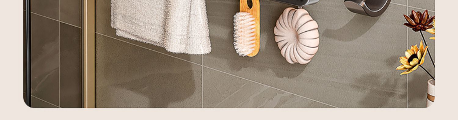 Integrated bathroom storage rack without drilling, wall-mounted bathroom, toilet and bathroom set, space aluminum bath towel rack and storage rack pic 13