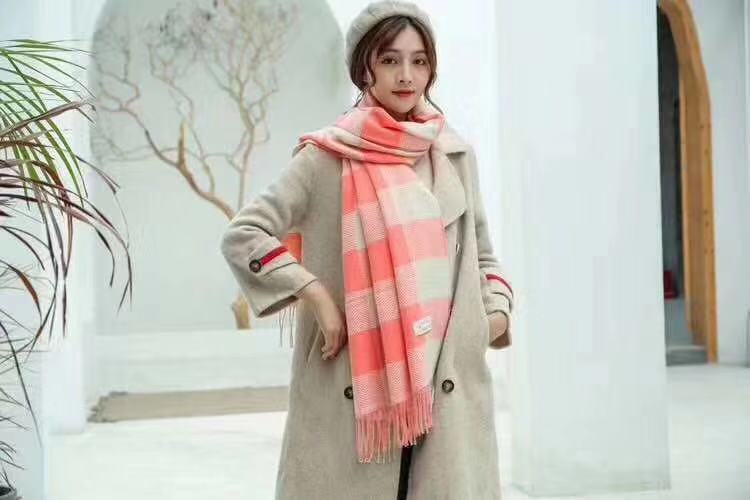 2020格子围巾秋冬季新款双面仿羊绒女加厚长款保暖披肩时尚百搭详情15