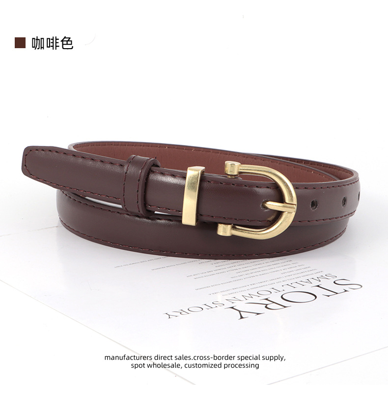 复古皮带女士时尚百搭装饰细腰带ins风简约黑色休闲牛仔裤裤带潮详情21