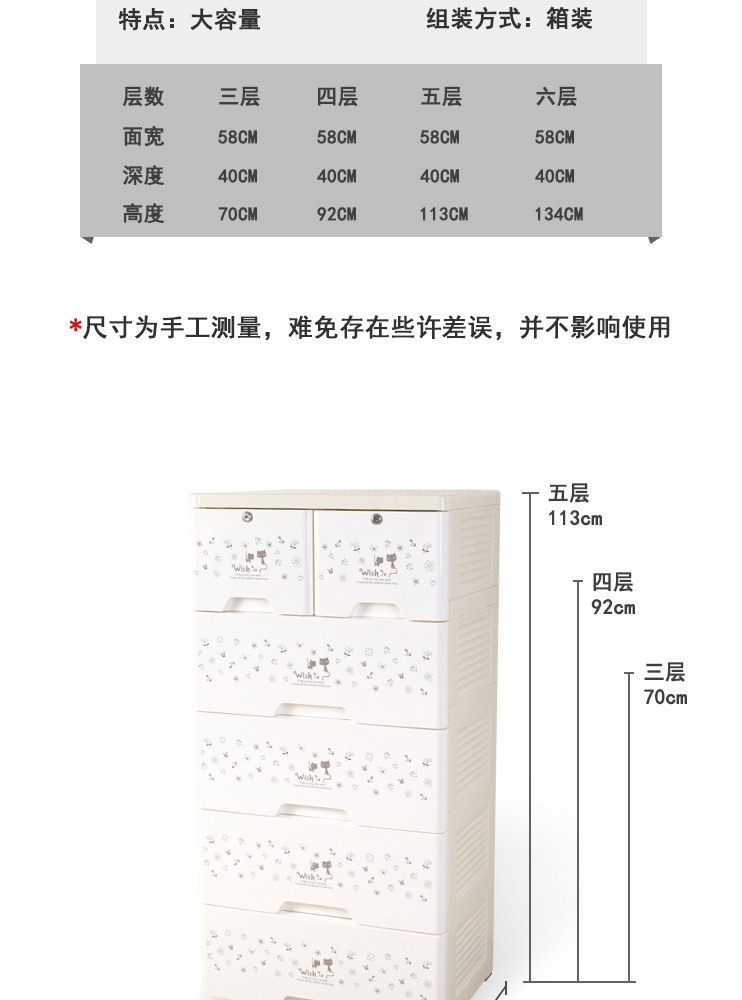 简约风猫咪百搭家用整理收纳一次搞定分类收纳柜餐边柜儿童衣柜详情2