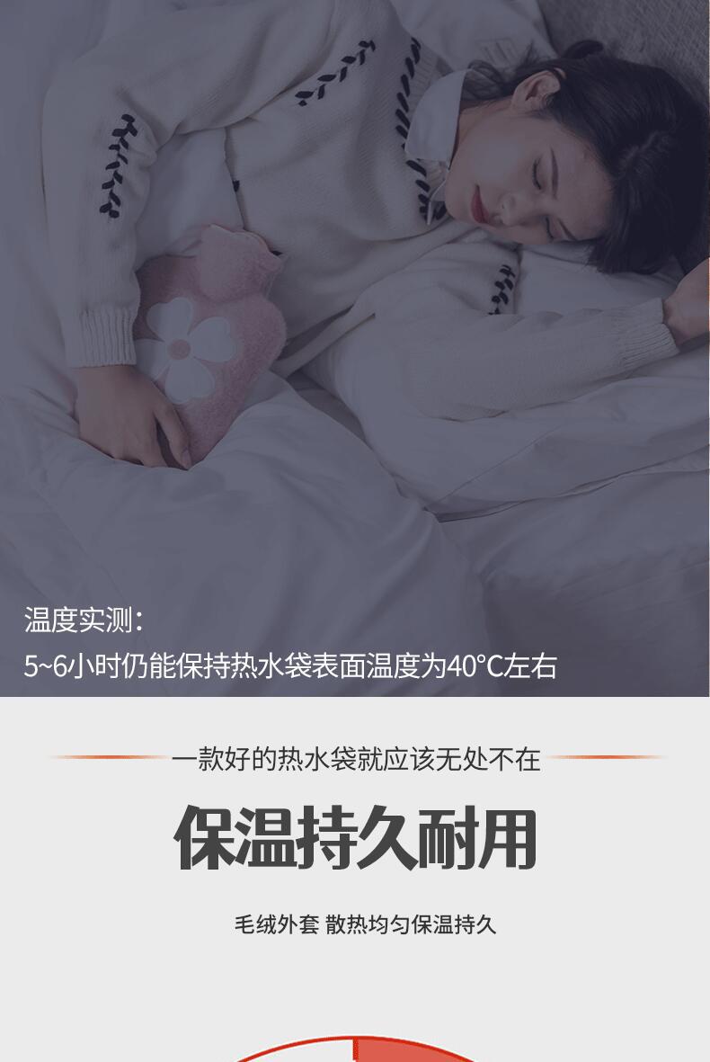热水袋注水冬季PVC加厚便携式保暖学生暖手宝毛绒迷你暖水袋批发详情7
