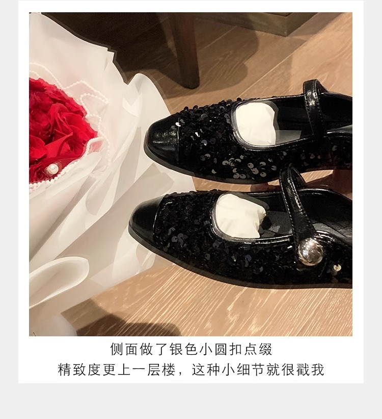 银色玛丽珍鞋亮片芭董舞鞋子真皮女鞋葡萄妈单鞋女2024春款女鞋子详情18