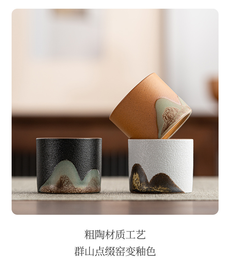 茶杯陶瓷主人杯单杯国潮复古手绘个人品茗杯礼盒装伴手礼制定logo详情5