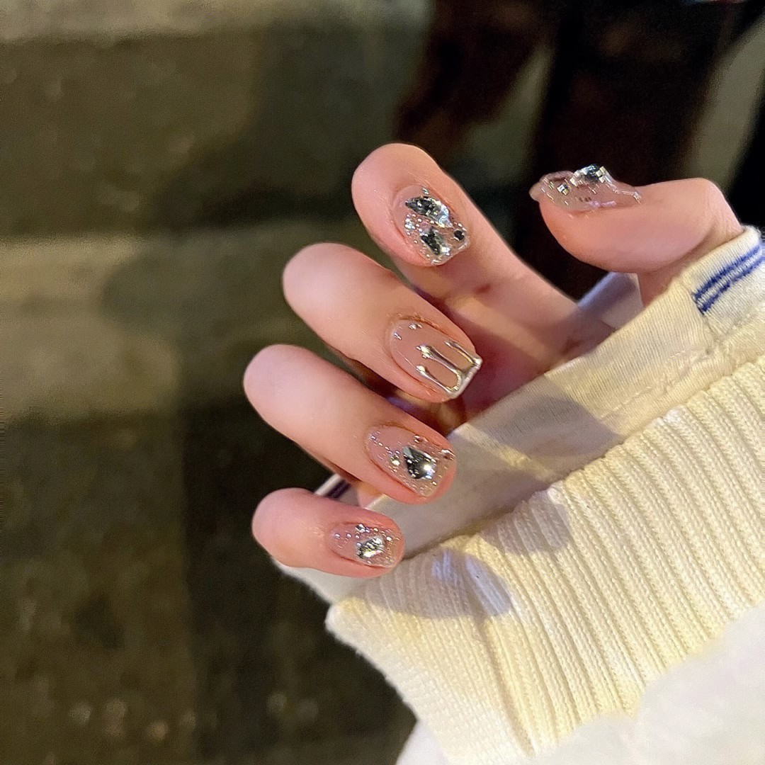 Nail art irregular-shaped diamonds, flat-bottomed non-dropping small diamond jewelry, mixed small flat-bottomed diamonds, a whole batch of dazzling nail art jewelry fragments pic 7
