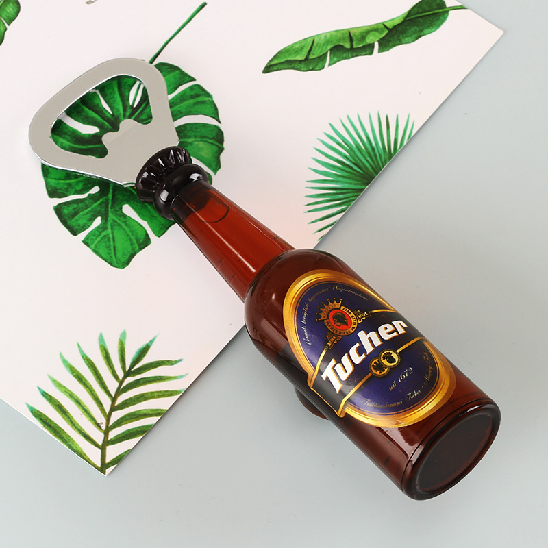 厂家现货批发啤酒开瓶器创意复古仿真酒瓶握把磁吸磁贴启瓶器详情13