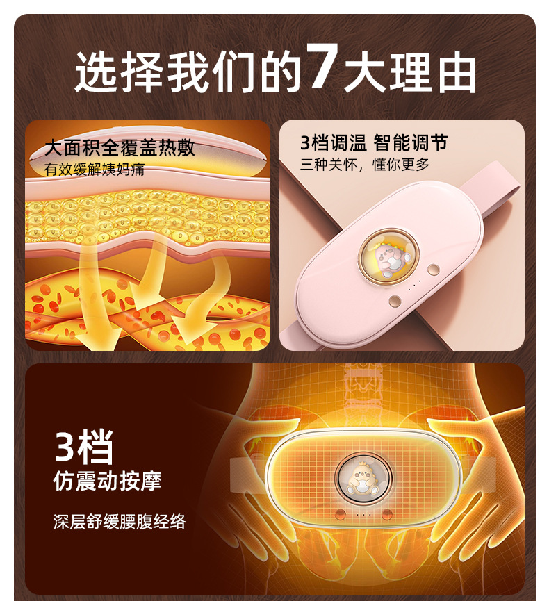 电热暖宫腰带大姨妈神器月经期护宫寒痛经缓解按摩暖宝宝女生专用详情2