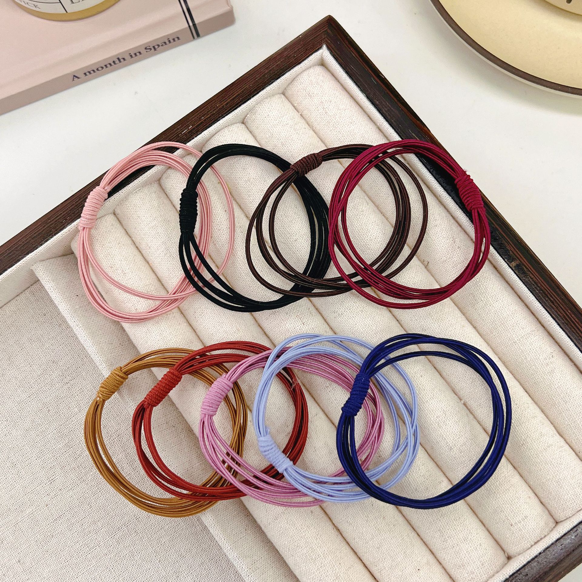 Korean version hair tie, popular online, high-elasticity adult hair tie, multi-strand hair band, basic, versatile, simple hair accessory, leather band pic 42