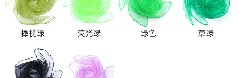 60cm solid-color chiffon nylon small silk scarf, versatile dance performance new small square scarf, candy-colored versatile gauze scarf pic 30