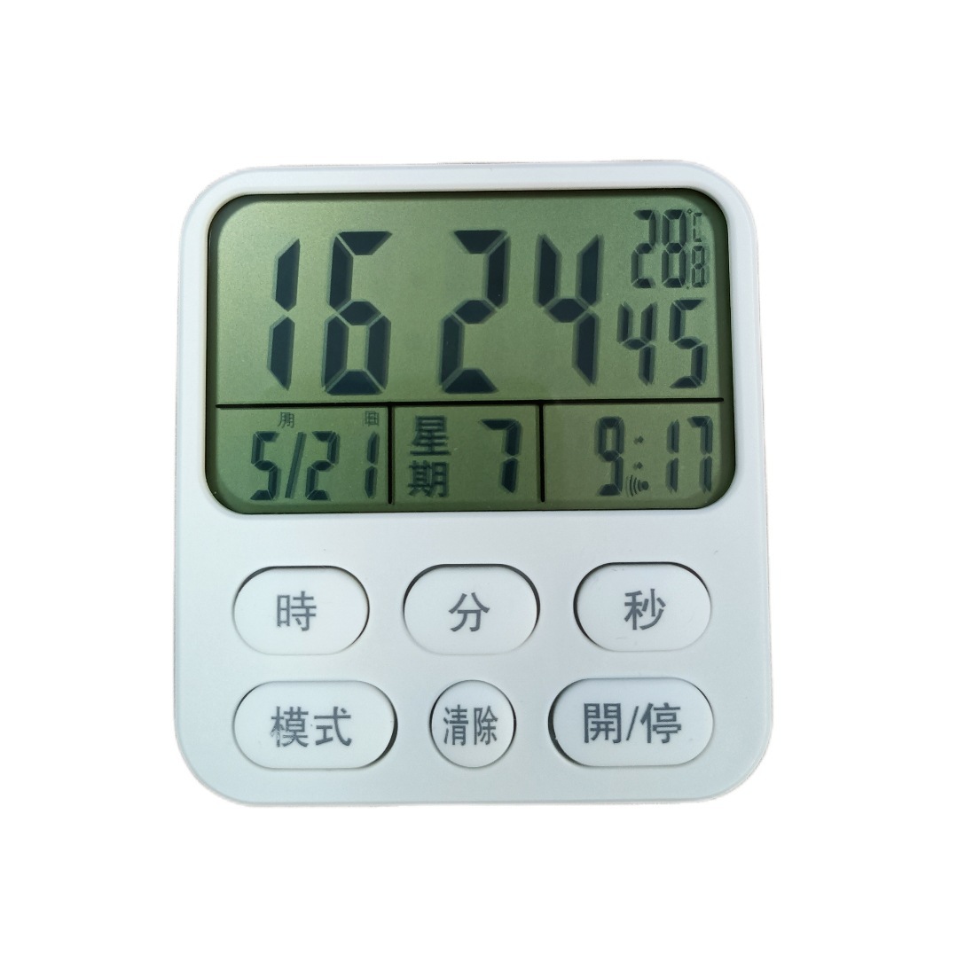 电子计时器BK-931学生学习定时器附带时钟闹钟温度正倒计时等功能详情3