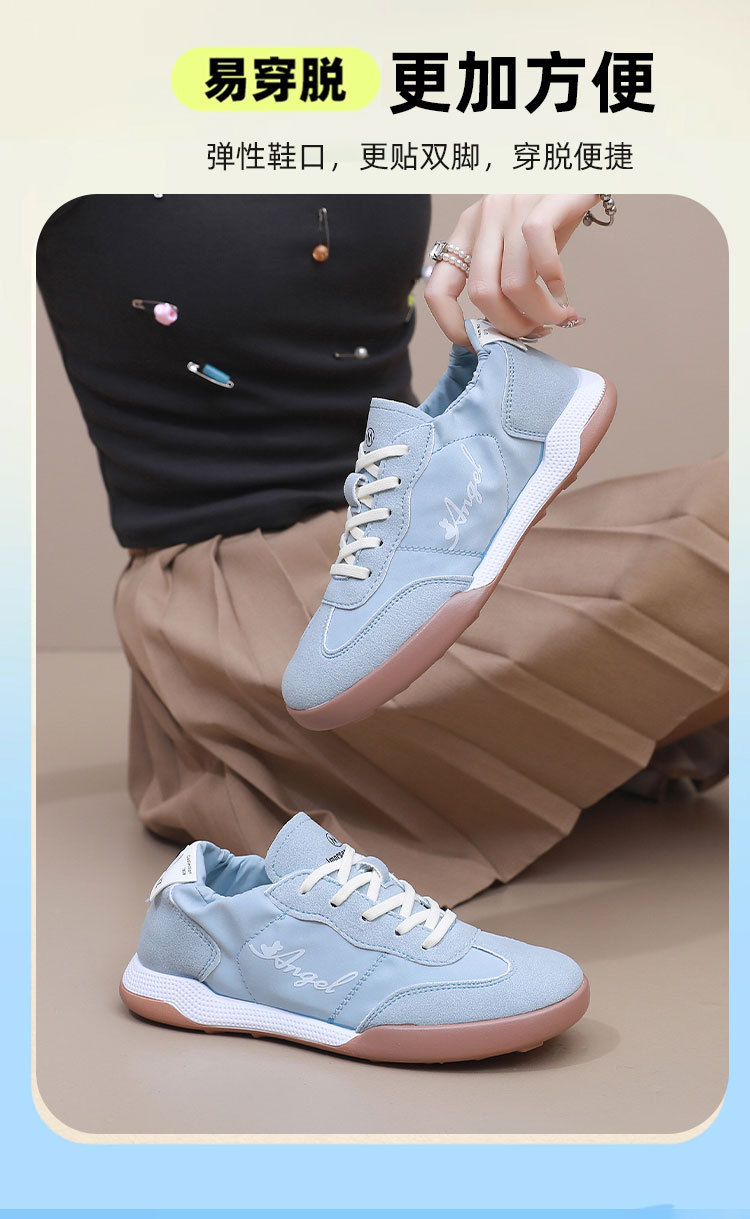 ins韩新款阿甘鞋女2024春夏学生运动跑步鞋休闲鞋松紧拼接休闲鞋详情6