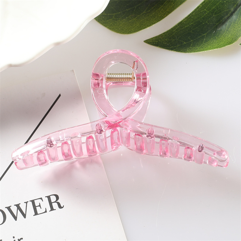 11CM grande clip de agarre detrás de la cabeza clip de pelo agarre de pelo transparente tarjeta de pelo color elegante temperamento cross-shape clip tocado pic 20