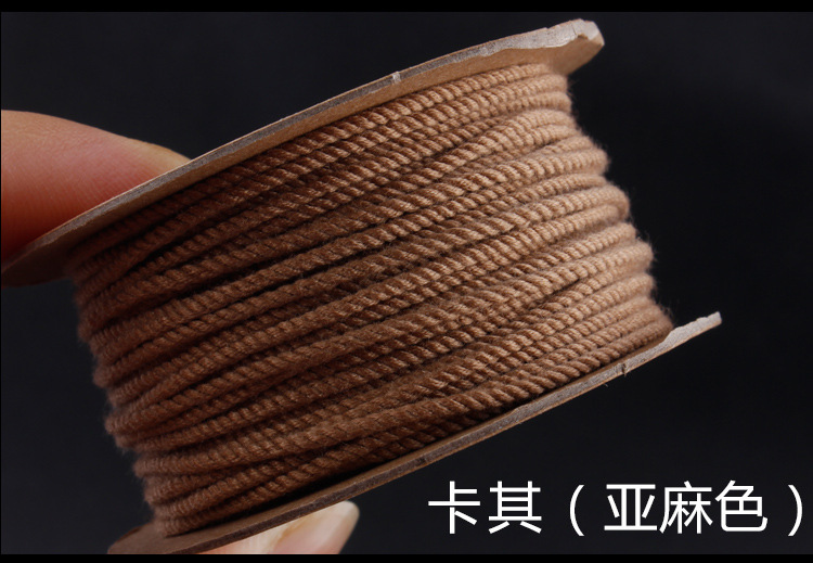 Hand-rolled cotton thread for cultural play, Tibetan-style hand-rolled cotton rope, passion seed, vajra Bodhi, cultural play cotton thread, tassel thread, colorful pic 53