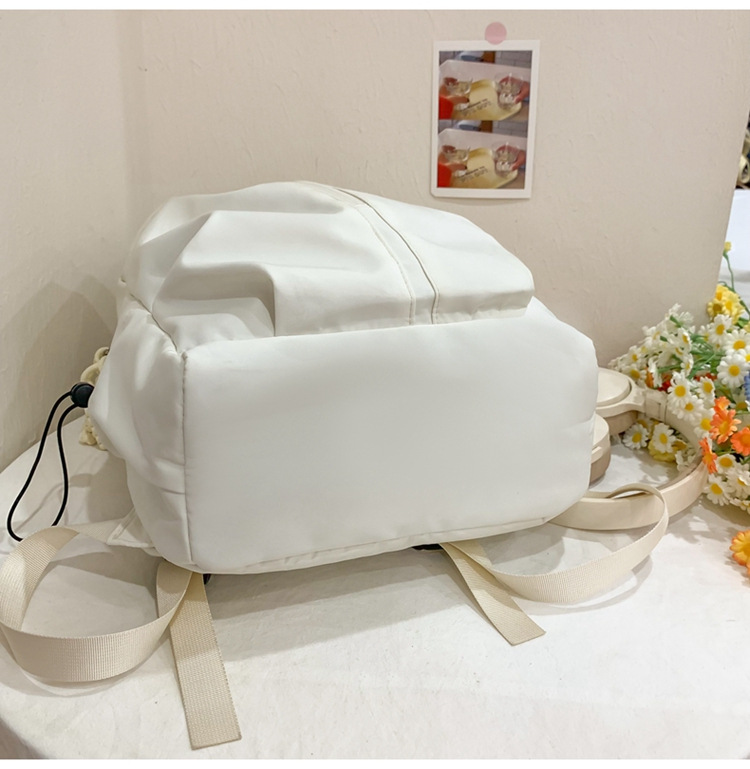 双肩包流行质感书包女初高中生学生旅行大容量背包纯色简约休闲包详情29