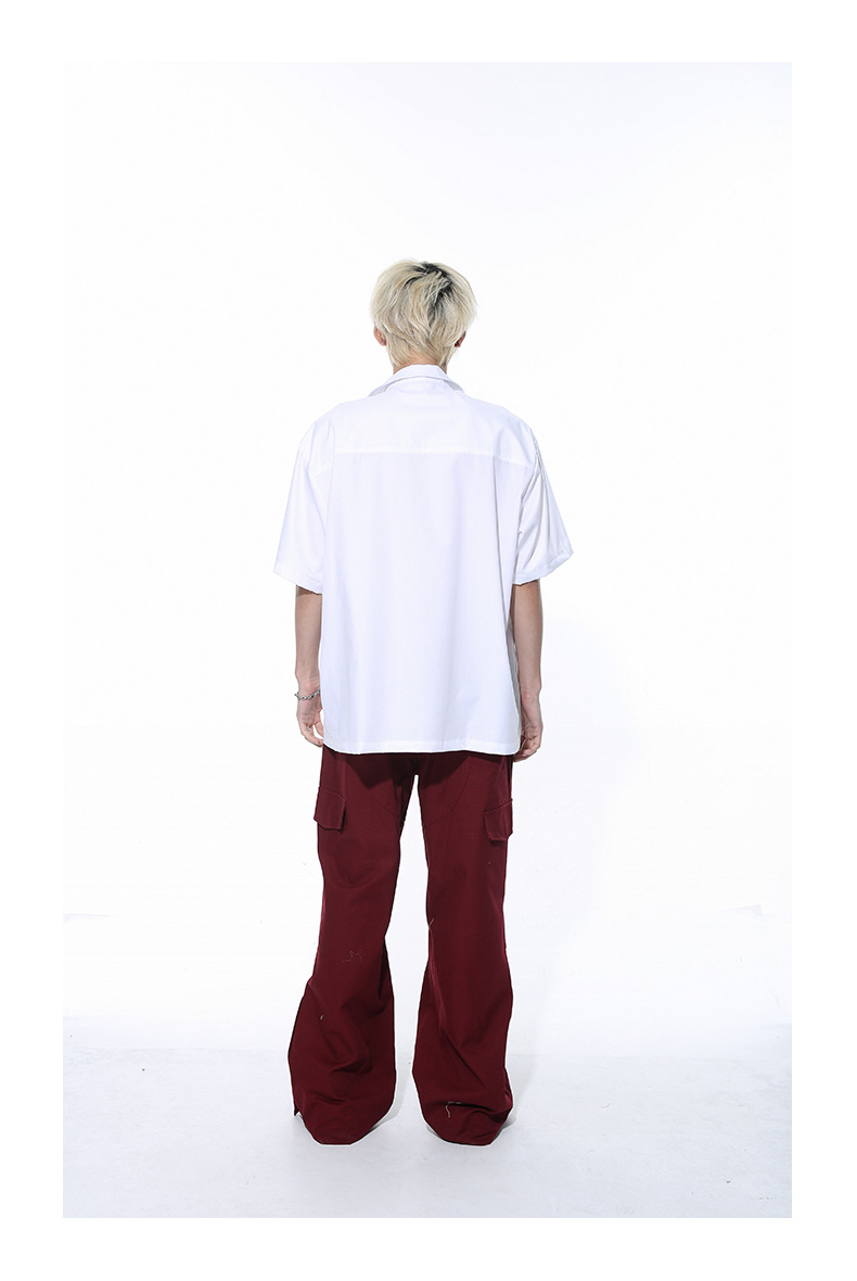 MTLCLOTHES男装|2024春款新品 韩版ootd卡通印花翻领短袖休闲衬衫详情9