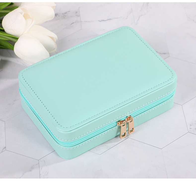 Jinqi PU leather jewelry boxes, jewelry necklaces, pendants, stud earrings, ring display boxes, large-capacity accessory storage boxes wholesale pic 20
