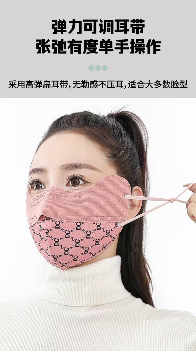跨境秋冬季保暖口罩可水洗时尚百搭口罩防风御寒面罩清新高颜值详情4