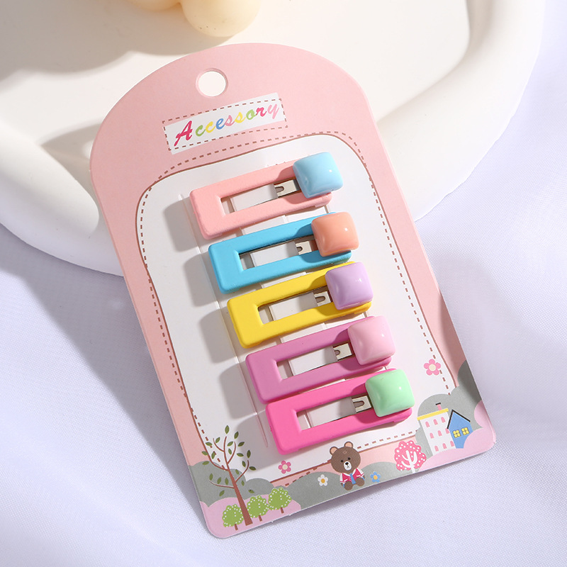 女童彩色多巴胺BB夹宝宝可爱小熊爱心卡通后脑勺碎发夹女孩刘海夹详情16