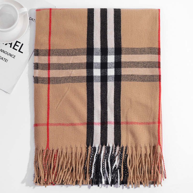 250g冬季经典巴巴格围巾男女百搭加厚保暖围脖仿羊绒流苏披肩外贸详情23