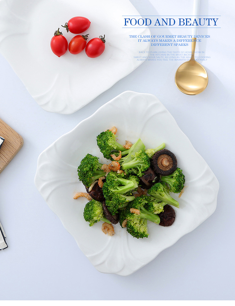 陶瓷白色菜盘子牛排盘西餐盘浅盘平盘碟子意面盘圆形酒店餐厅餐具详情1