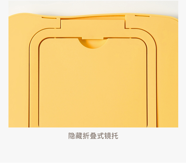 新款桌面化妆镜ins公主镜学生宿舍镜平板带支架镜子不规则简约镜详情10