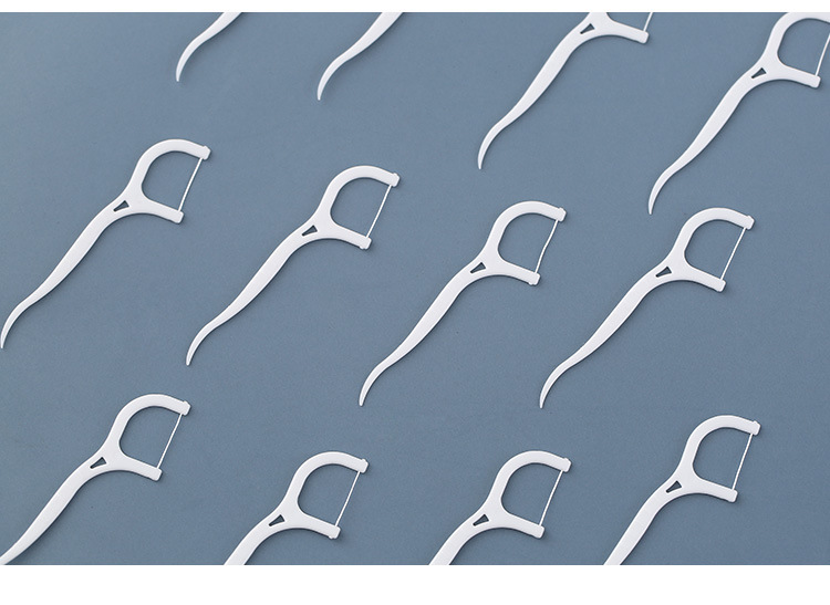 100 pieces of dental floss, high-tensile toothpicks, portable bow-shaped ultra-fine floss, interdental cleaning and care, flat floss picks pic 17