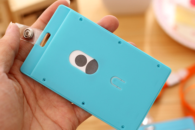 New brand of cartoon cute color hard plastic name tag holders, PVC employee ID card holders for wholesale pic 10