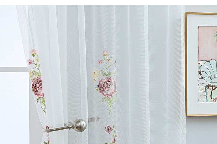 Cross-border exclusive Amazon curtain finished products, American-style embroidered window screens, small curtains, semi-blackout curtains, fabric wholesale pic 29