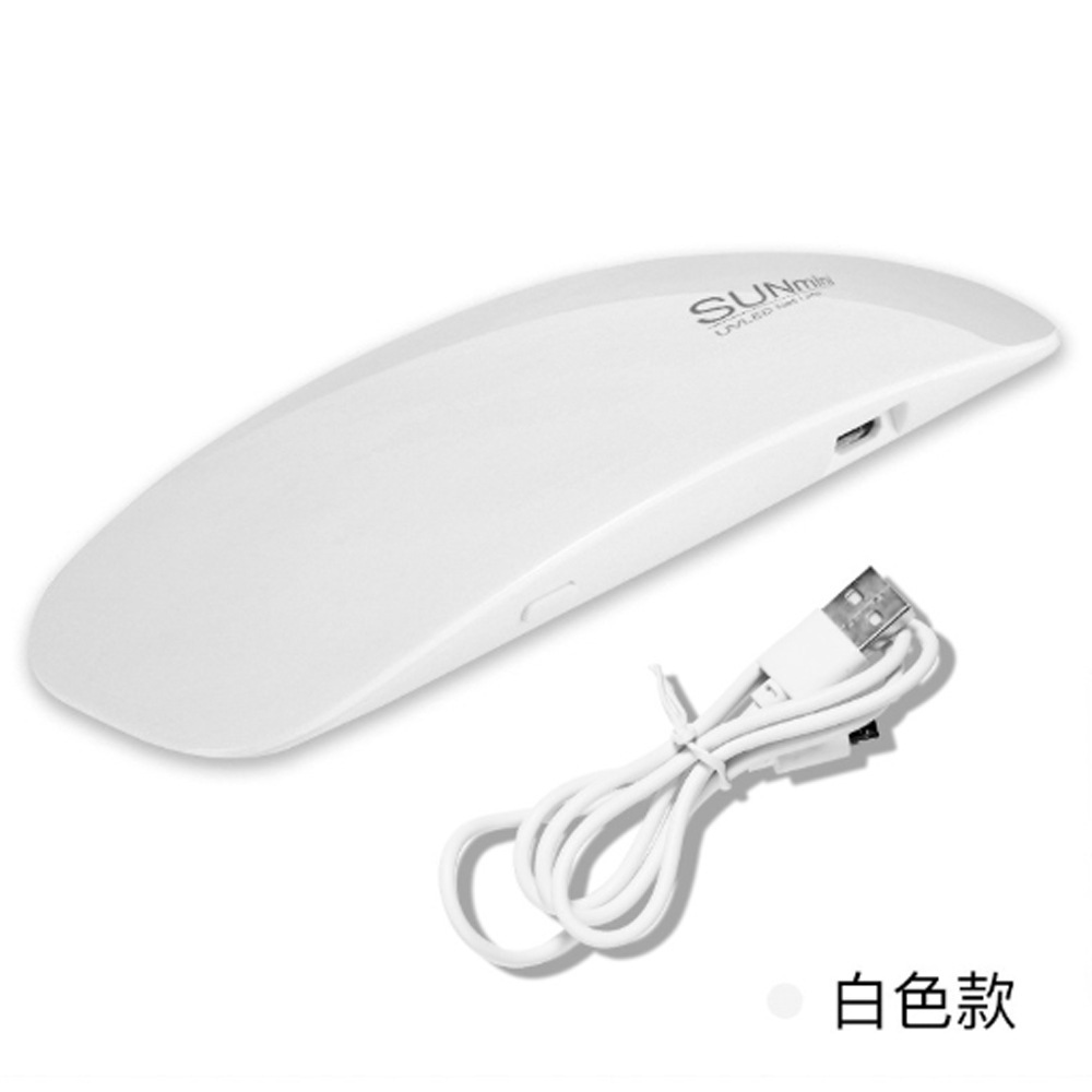Mini mouse nail art machine, usb portable uv nail polish glue baking dryer, mini quick-drying nail art light therapy machine lamp pic 1