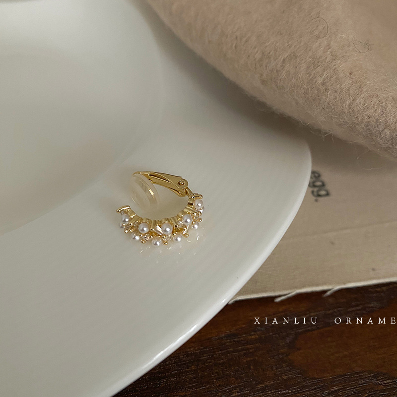 感锆石珍珠耳夹无耳洞气质耳骨夹复古耳饰耳骨夹2022年新款潮详情40
