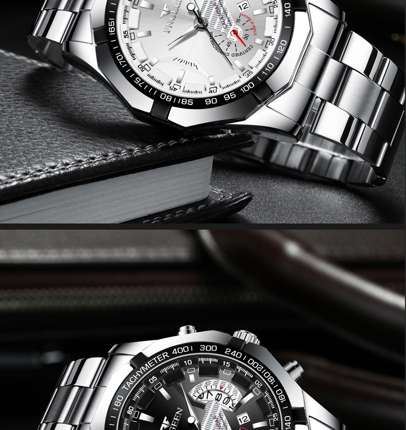 Fenzun waterproof non-mechanical watch, large dial watch, super large new calendar cross-border Shopee watch, creative technology pic 39