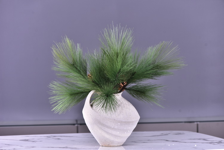 Factory direct sales of artificial Masson pine, Wabi-sabi style, Chinese Zen style artificial plants, wedding and banquet decoration green plants, pine needles pic 19