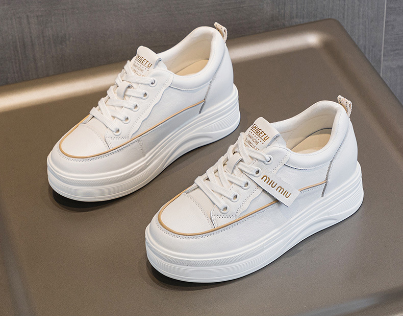 头层牛皮小个子内增高小白鞋松糕厚底运动鞋夏季网面透气休闲女鞋详情27