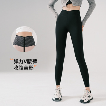 2022 Autumn/winter latex Barbie pants, sports yoga fleece leggings, high-waisted, hip-lifting and belt-tightening shark pants for women wholesale pic 8