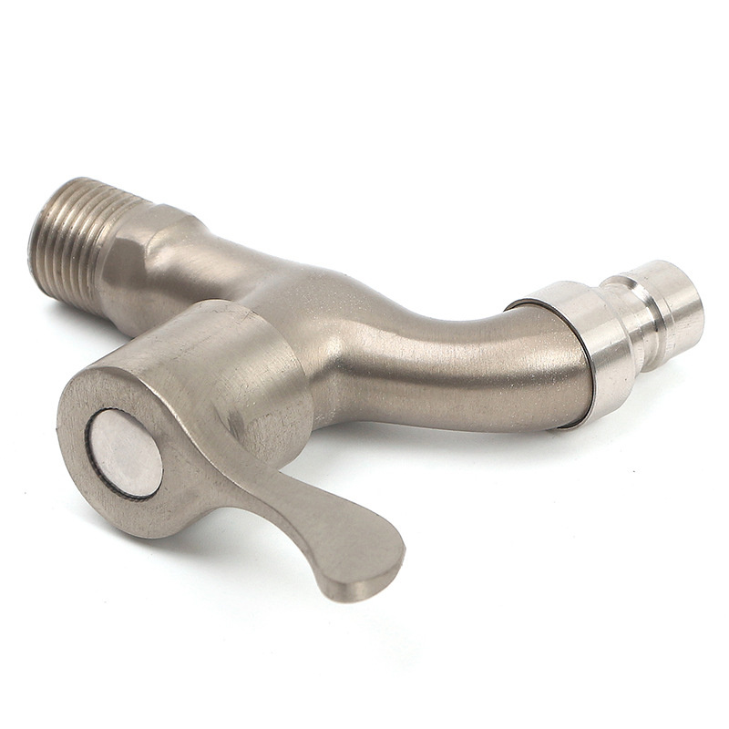 Imitation 304 stainless steel faucet, balcony washing machine, mop, sink, single cooling, ordinary household, 4-minute quick-opening faucet pic 8