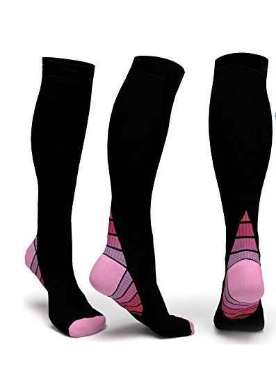X现货跑步运动压力袜Compression Socksks透气长筒美腿袜运动袜详情15
