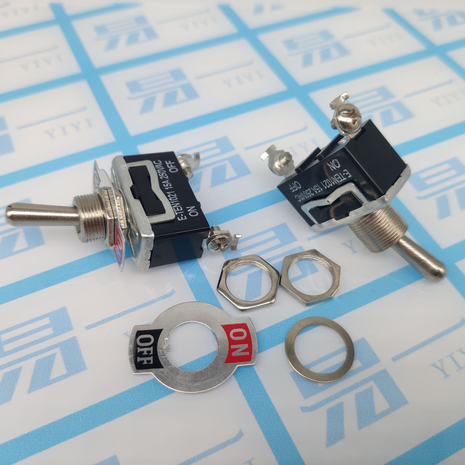 Toggle switch E-TEN1021, with a shaking arm, can be used to switch the car switch 2 pin 2 position ON/OFF in black pic 3